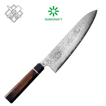 Coltello Chef Suncraft Senzo Black damascato 20 cm